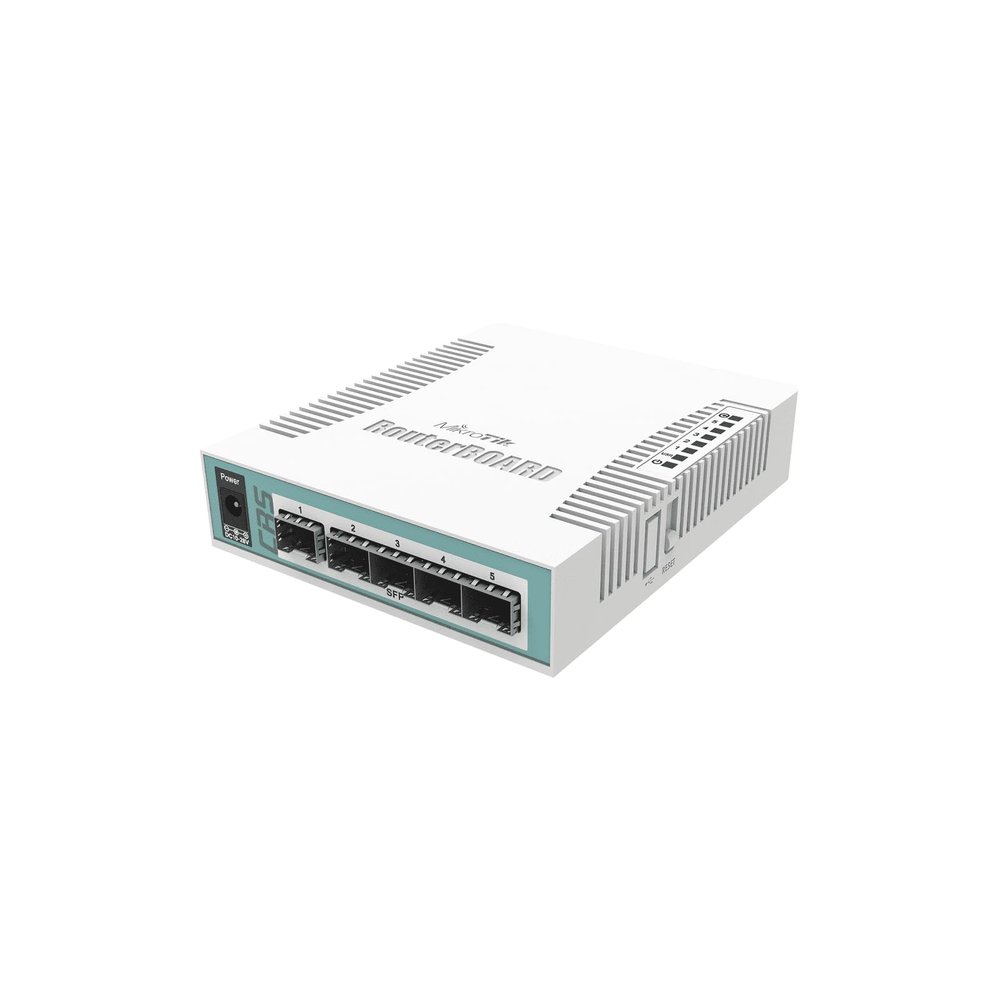 MikroTik Cloud Router Switch with 1 Gigabit Ethernet / SFP Combo Port and 5 SFP Cages (CRS106-1C-5S)