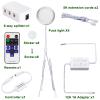 AIBOO Linkable LED Under Cabinet Lights Hardwired 12V Slim Aluminum Dimmable Puck Lights with Remote Control for Cupboard Lighting (4 Lights, Daylight White, NO Wall Plug) view 2