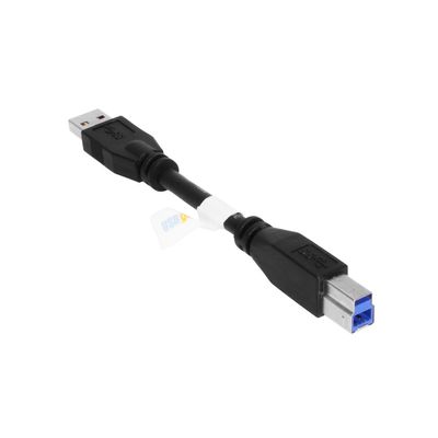 USBGear USB A to B Cable, USB Printer Cable, 6 Inches, Black, 5Gbps