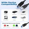 USBGear USB A to B Cable, USB Printer Cable, 6 Inches, Black, 5Gbps view 4