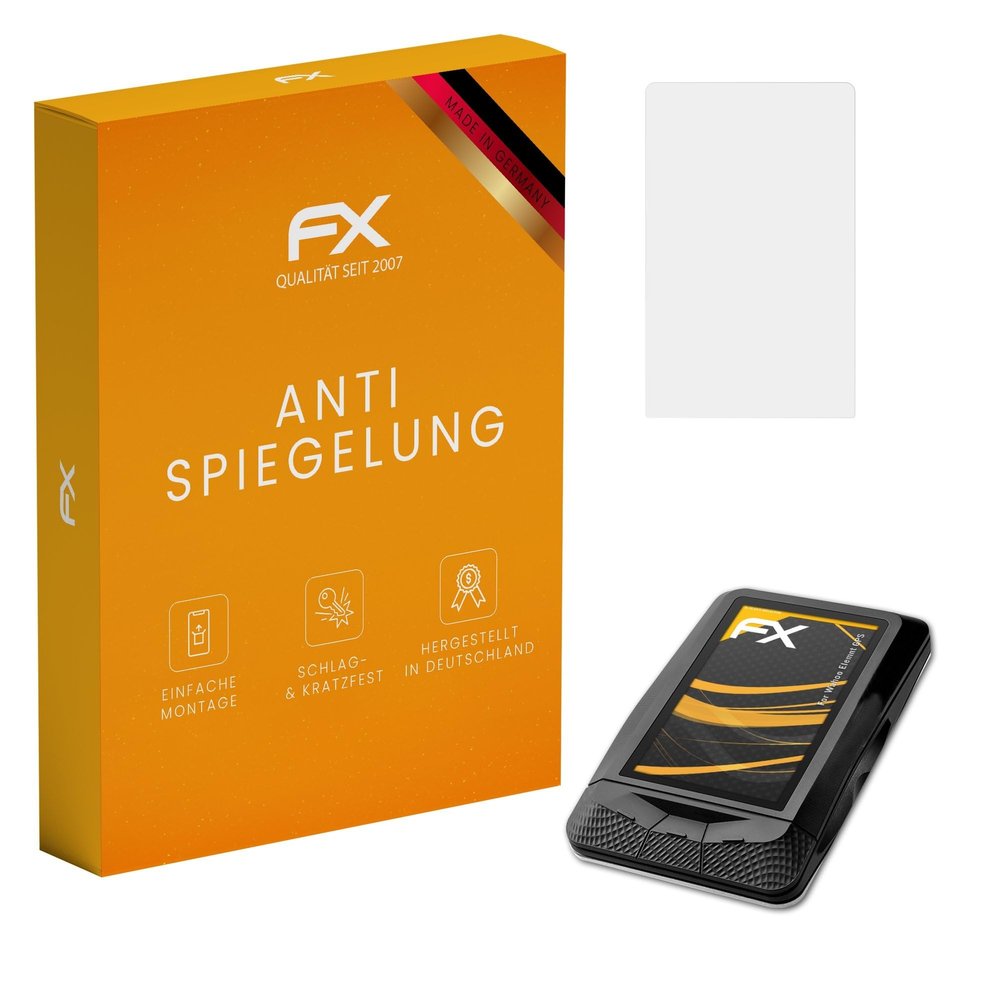 atFoliX Screen Protector compatible with Wahoo Elemnt GPS Screen Protection Film, anti-reflective and shock-absorbing FX Protector Film (3X)