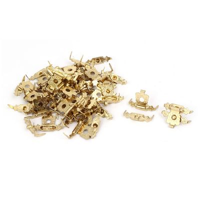 uxcell Box Wooden Case Metal Hasp Hook Lock Lid Latch Catch Gold Tone 30pcs