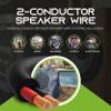 GEARit Outdoor Speaker Wire CL3 Rated, 16 Gauge Speaker Wire, Speaker Cable 500 ft for Outdoor Speakers, Patio, Garden, Backyard Audio, Direct Burial in Ground/in Wall, OFC (Black, 2-Conductors) view 4