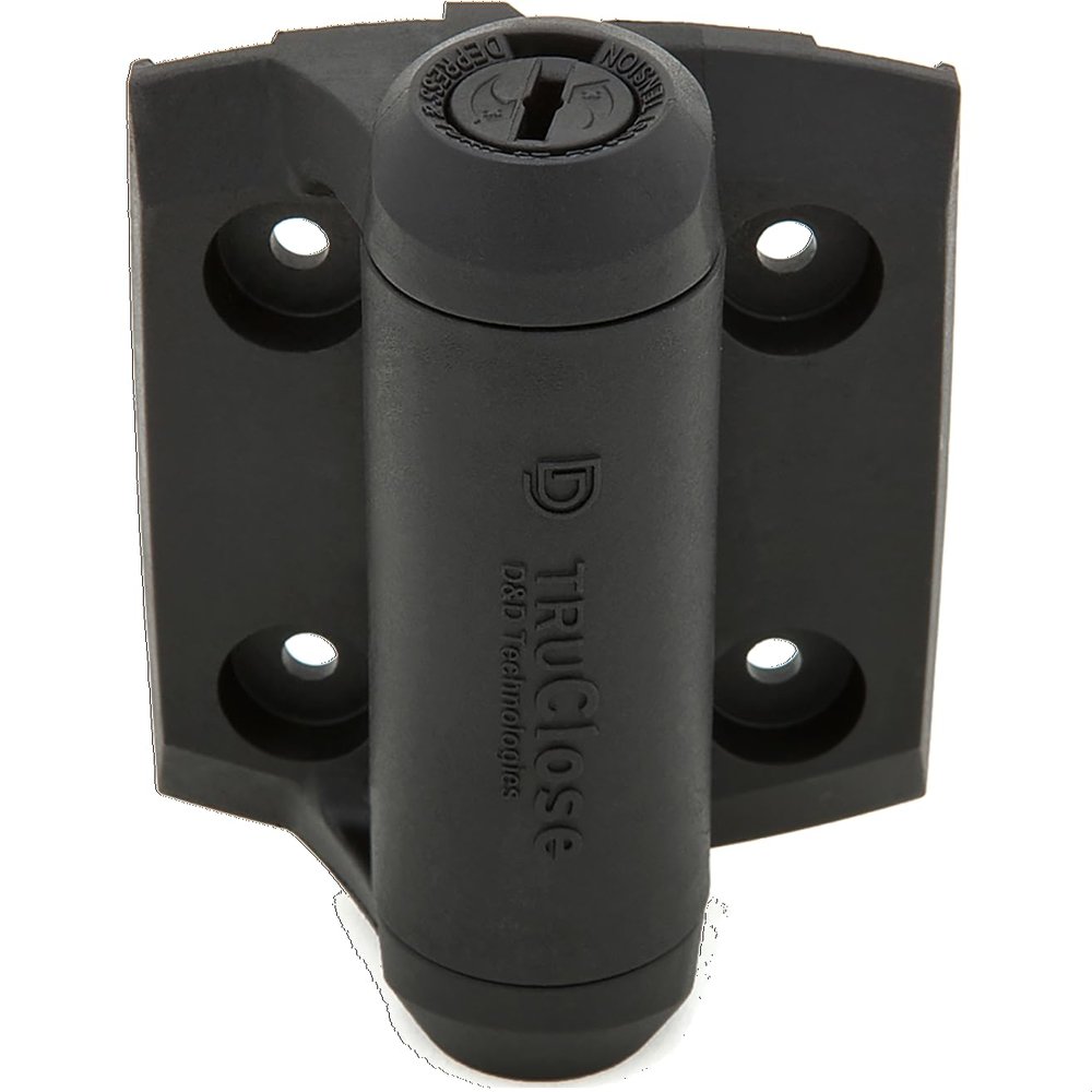 National Hardware N346-206 Truclose Narrow Spring Hinges Black Polymer 2 Pack, 3-13/16"x2-1/2"