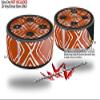 Skin Wrap Decal Set 2 Pack for Amazon Echo Dot 2 - Wavey Burnt Orange (2nd Generation ONLY - Echo NOT Included) view 2