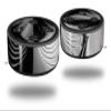 Skin Wrap Decal Set 2 Pack for Amazon Echo Dot 2 - Positive Negative (2nd Generation ONLY - Echo NOT Included) view 1