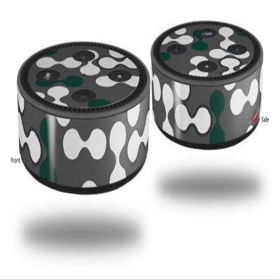 Skin Wrap Decal Set 2 Pack for Amazon Echo Dot 2 - Locknodes 04 Hunter Green (2nd Generation ONLY - Echo NOT Included)