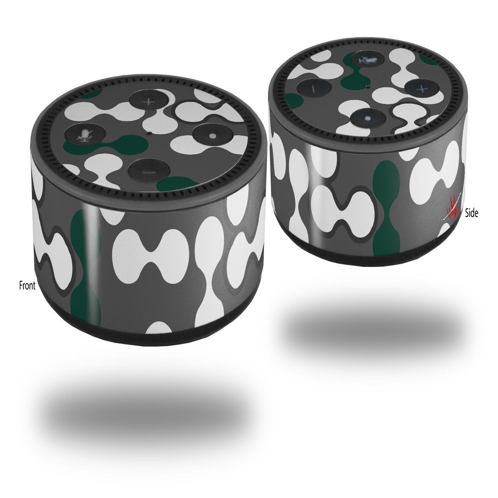 Skin Wrap Decal Set 2 Pack for Amazon Echo Dot 2 - Locknodes 04 Hunter Green (2nd Generation ONLY - Echo NOT Included)