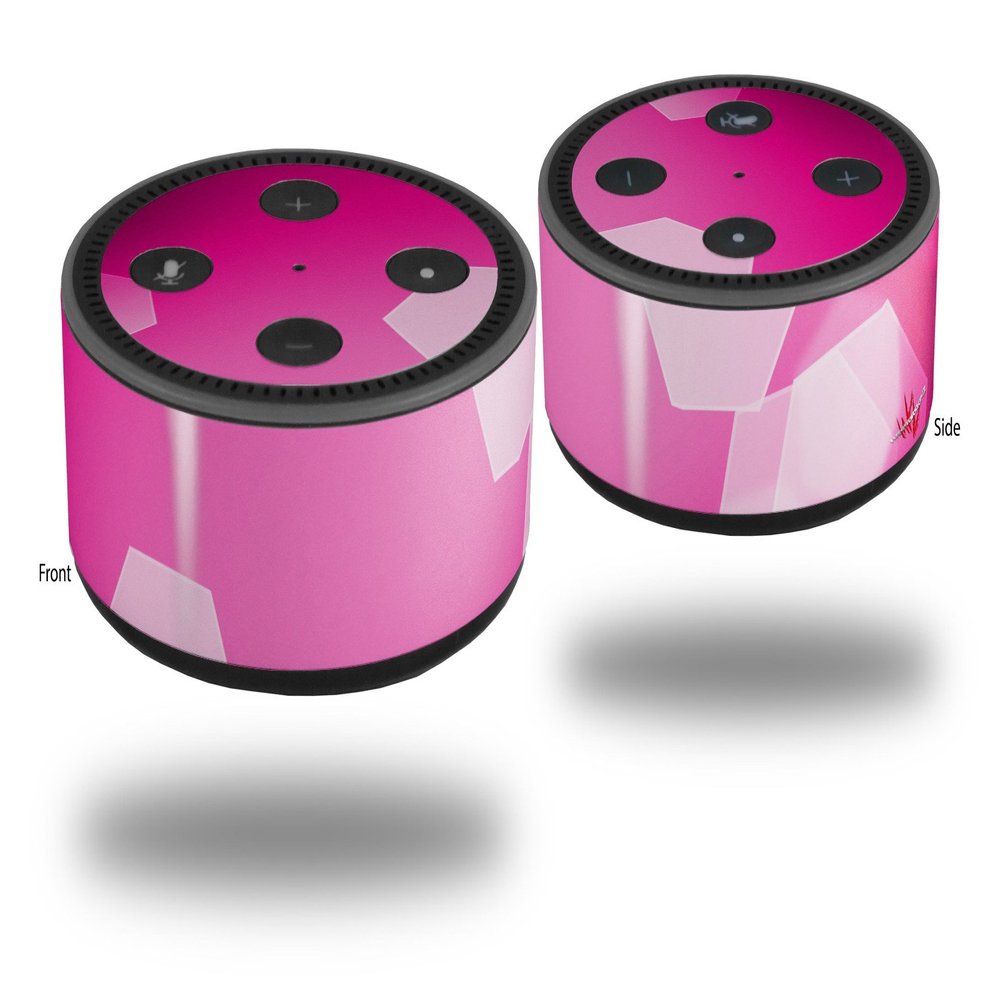 Skin Wrap Decal Set 2 Pack for Amazon Echo Dot 2 - Bokeh Hex Hot Pink (2nd Generation ONLY - Echo NOT Included)