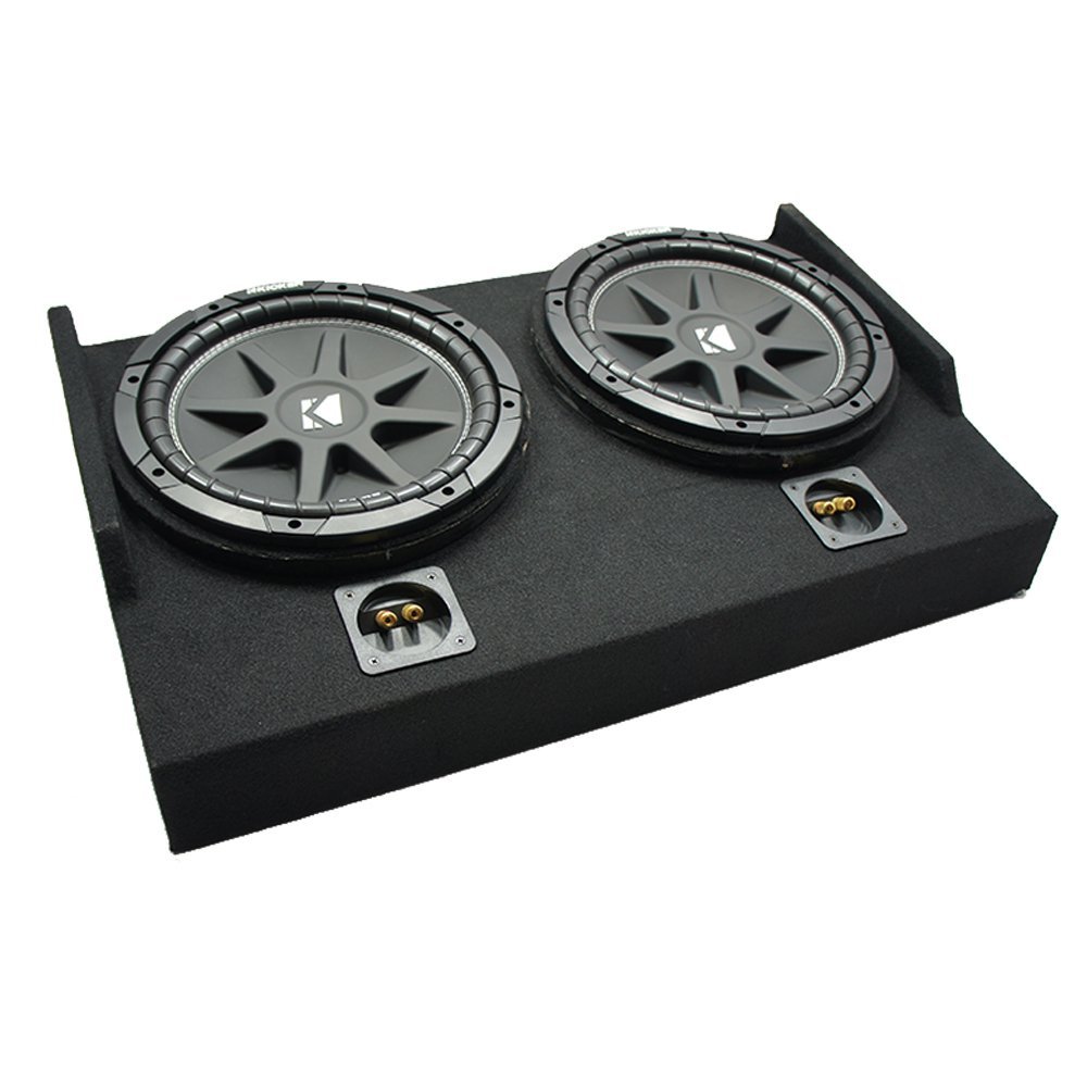 American Sound Connection FTB2X12-15EXTCAB Compatible with Ford F150 Super Cab 2015-2025 Dual 12" Sub Box Enclosure and 43C124-N Comp C12 Series Sub 150W RMS 4 Ohm SVC Car Subwoofer