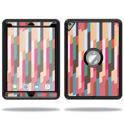 MightySkins Skin Compatible with OtterBox Defender Apple iPad Pro 9.7 Case wrap Cover Sticker Skins Crazy Stripes