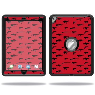 MightySkins Skin Compatible with OtterBox Defender Apple iPad Pro 9.7 Case wrap Cover Sticker Skins Guns