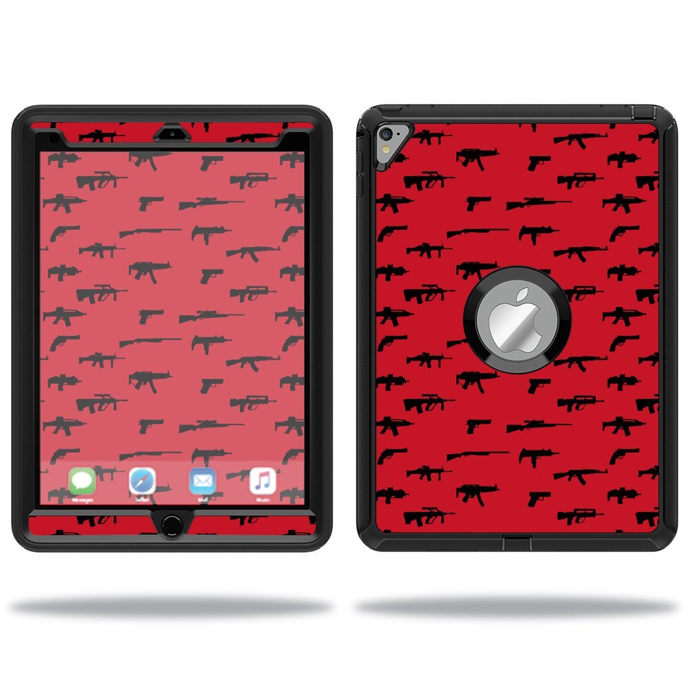 MightySkins Skin Compatible with OtterBox Defender Apple iPad Pro 9.7 Case wrap Cover Sticker Skins Guns