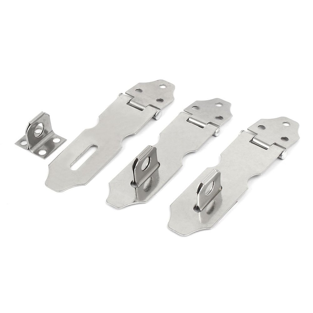 uxcell 3pcs Cupboard 2.5" Stainless Steel Door Latch Lock Hasp Staples