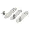 uxcell 3pcs Cupboard 2.5" Stainless Steel Door Latch Lock Hasp Staples view 1