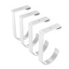 FLEXIMOUNTS 4 Pack Add-On Storage Flat Hooks, White view 1