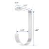 FLEXIMOUNTS 4 Pack Add-On Storage Flat Hooks, White view 2