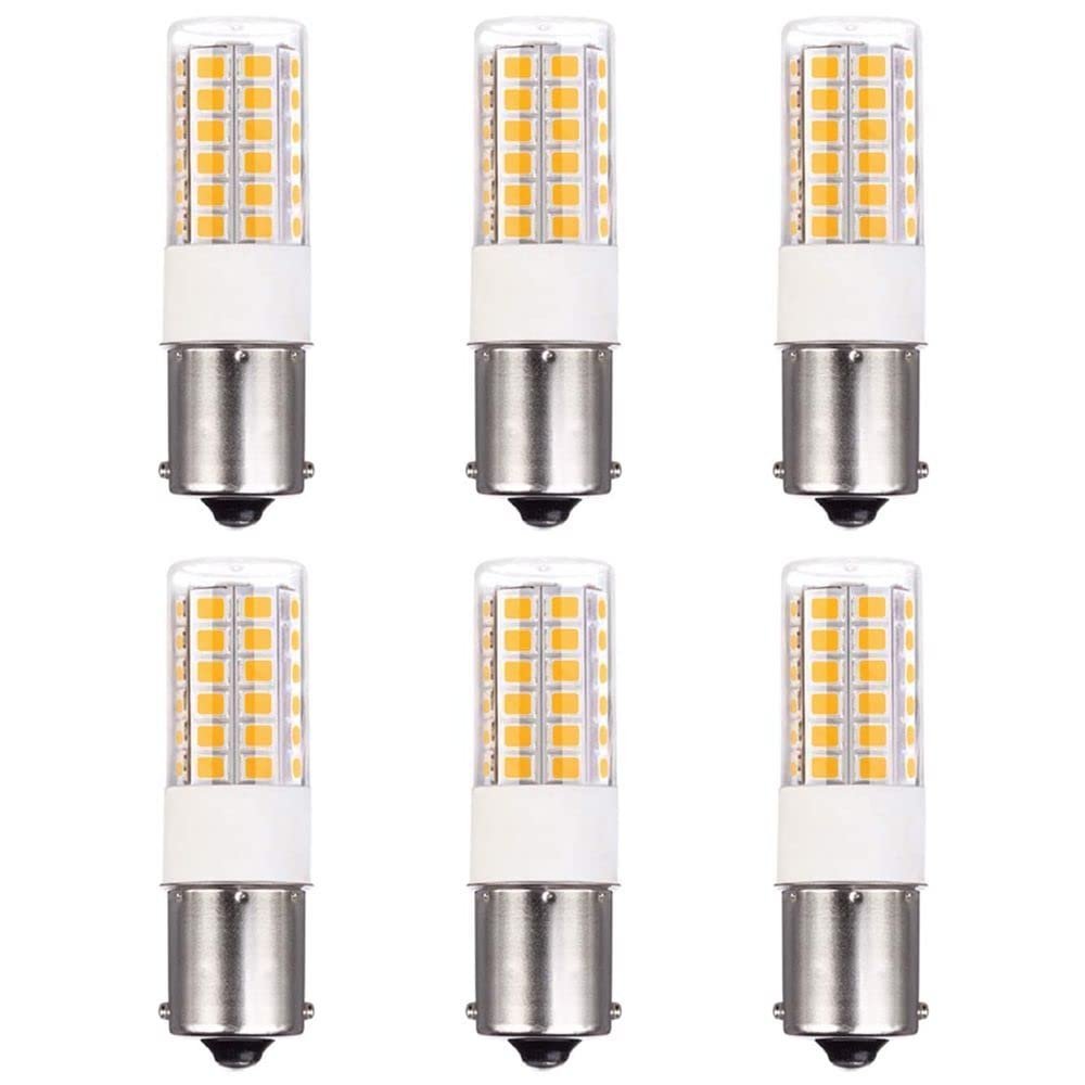 Makergroup BA15s Single Contact Bayonet LED 12V S8 1141 1156 LED Light Bulb 3W 2700K-3000K for Outdoor Landscape Lighting Path Deck Lights RV Lights Warm Color 6pcs