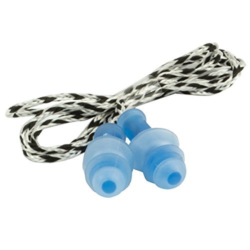 Safety Works SWX00231 Tri-Flange Ear Plugs with Case, Corded Reusable, NRR 25 DB