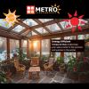 Metro Screenworks Framed Tempered Glass Panel for Porch & Patio Panels, Outdoor Enclosures, (27-1/8" x 34-1/2", Almond) Enclose Your Porch with Tempered Glass Panels - Glass Panel Replacement view 4