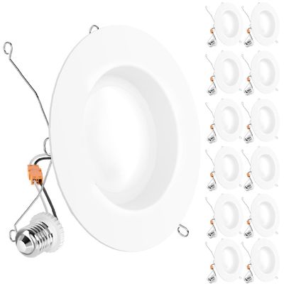 Sunco 12 Pack 6 Inch Retrofit LED Recessed Lighting Can Downlight, 13W=75W