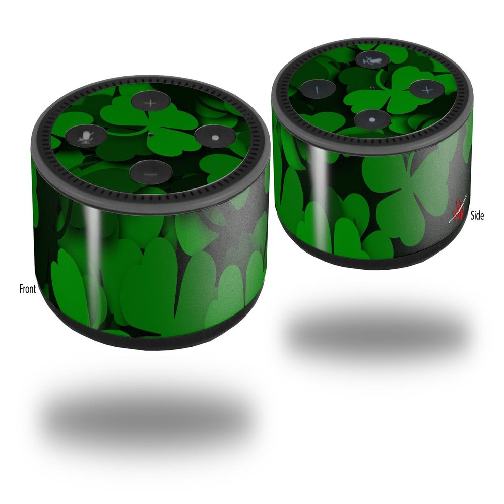 Skin Wrap Decal Set 2 Pack for Amazon Echo Dot 2 - St Patricks Clover Confetti (2nd Generation ONLY - Echo NOT Included)
