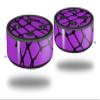 Skin Wrap Decal Set 2 Pack for Amazon Echo Dot 2 - Ripped Fishnets Purple (2nd Generation ONLY - Echo NOT Included) view 1