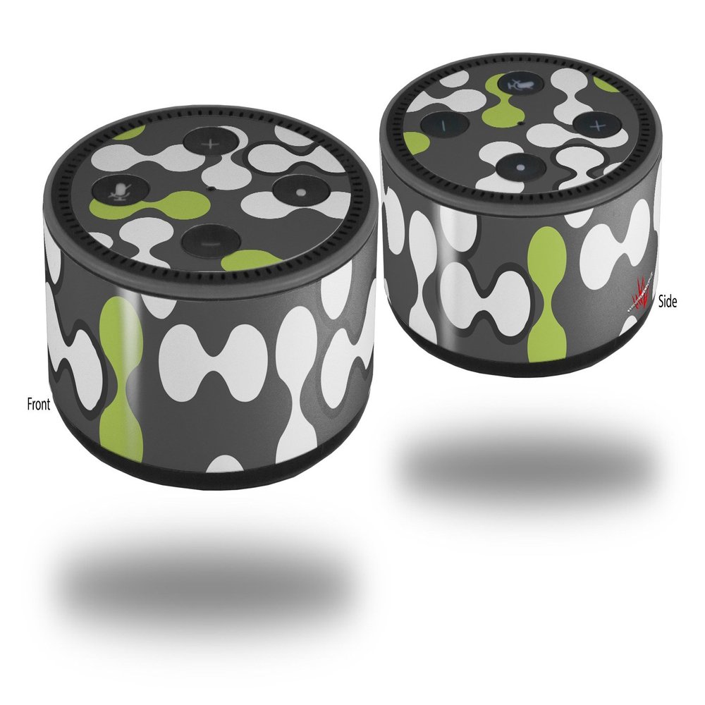 Skin Wrap Decal Set 2 Pack for Amazon Echo Dot 2 - Locknodes 04 Sage Green (2nd Generation ONLY - Echo NOT Included)