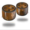 Skin Wrap Decal Set 2 Pack for Amazon Echo Dot 2 - Bokeh Butterflies Orange (2nd Generation ONLY - Echo NOT Included) view 1
