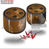 Skin Wrap Decal Set 2 Pack for Amazon Echo Dot 2 - Bokeh Butterflies Orange (2nd Generation ONLY - Echo NOT Included) view 2