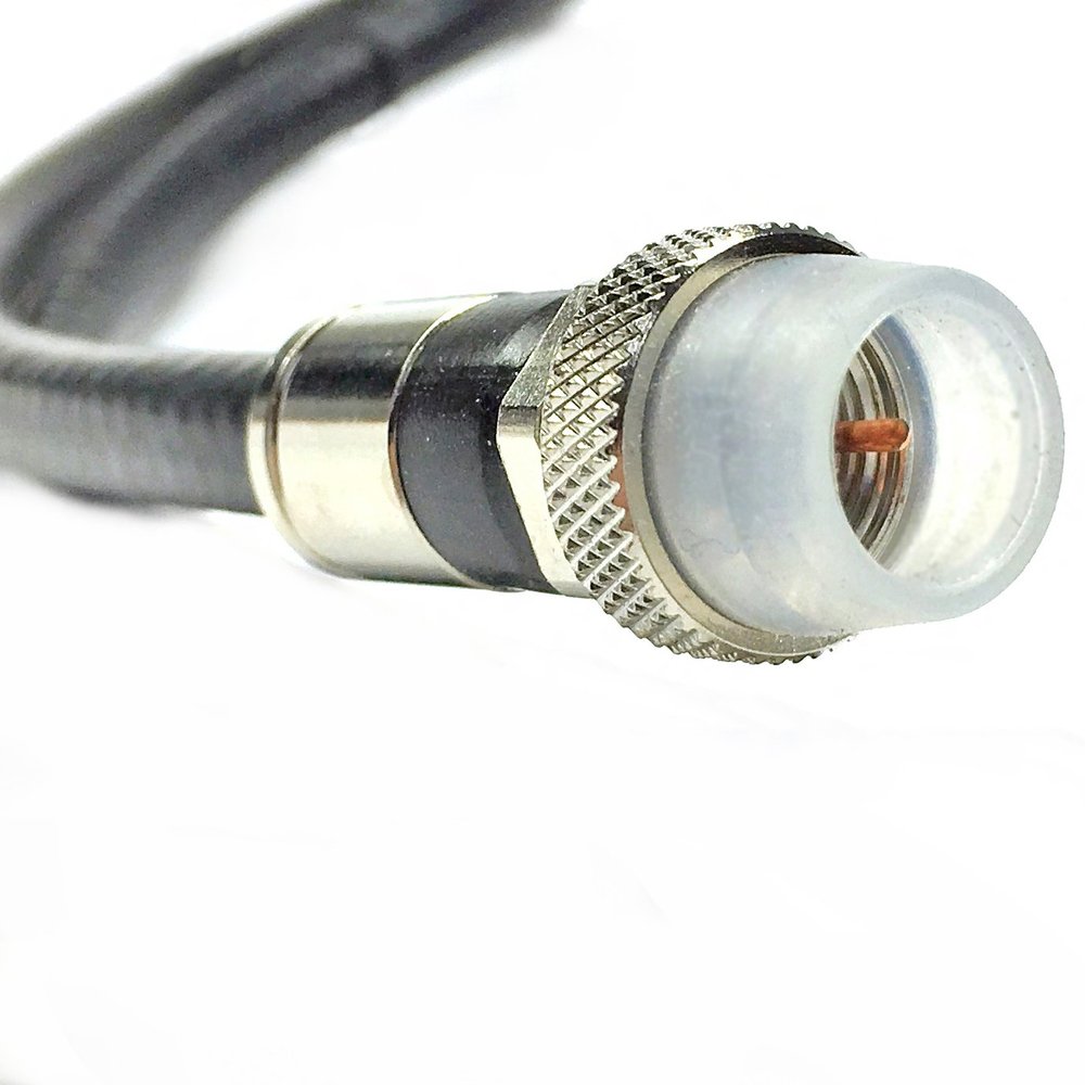 100ft BARE COPPER RG6 CABLE 18AWG CORE 3Ghz 75 Ohm CL2 In-Wall Use HD ANTENNA Satellite TV Compatible WEATHER SEAL ALL BRASS CONNECTORS UL ETL CUT TO ORDER ASSEMBLED IN USA