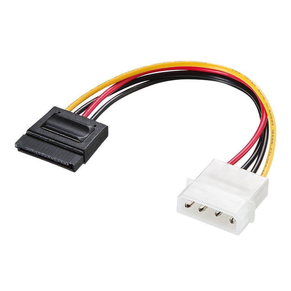 Sanwa Supply Serial ATA Power Cable (Large 4pin Male to SATA 15pin Female) TK-PWSATAN