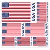 American Flag - USA - 12" x 12" Vinyl Sticker Decal Sheet For Car/Truck/Laptop view 1