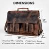 16 Inch Retro Buffalo Hunter Leather Laptop Messenger Bag Office Briefcase Crossbody Travel Bag For Men And Women College Bag Office Laptop Bag view 3