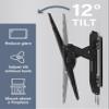 SANUS Tilting TV Wall Mount for 46" - 90 TVs or 150lbs - Premium Tilt Mount w/Universal Fit - Smooth 5.7" Extension Allows for Cable Management - Includes Hardware & Drill Template for Easy Install view 3