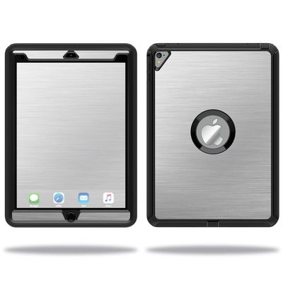 MightySkins Skin Compatible with OtterBox Defender Apple iPad Pro 9.7 Case wrap Cover Sticker Skins Cold Steel