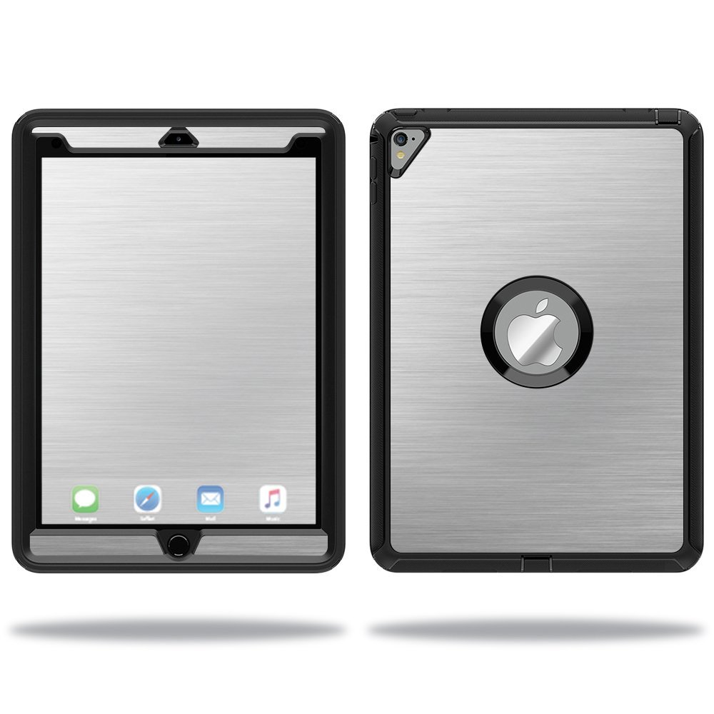 MightySkins Skin Compatible with OtterBox Defender Apple iPad Pro 9.7 Case wrap Cover Sticker Skins Cold Steel