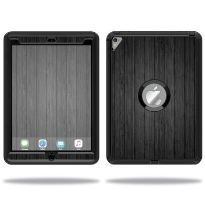 MightySkins Skin Compatible with OtterBox Defender Apple iPad Pro 9.7 Case wrap Cover Sticker Skins Black Wood