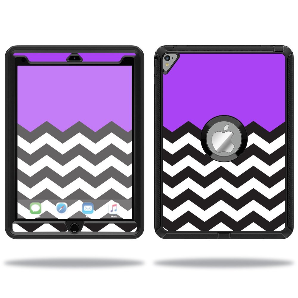 MightySkins Skin Compatible with OtterBox Defender Apple iPad Pro 9.7 Case wrap Cover Sticker Skins Purple Chevron