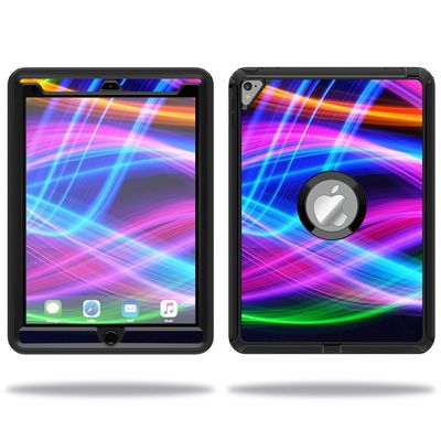 MightySkins Skin Compatible with OtterBox Defender Apple iPad Pro 9.7 Case wrap Cover Sticker Skins Light Waves