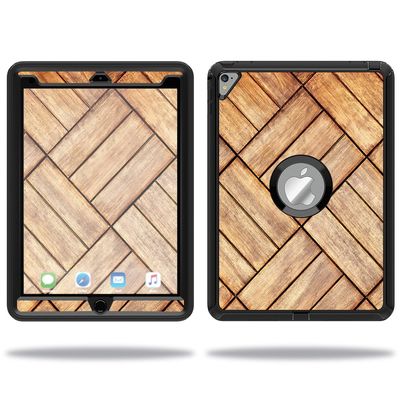 MightySkins Skin Compatible with OtterBox Defender Apple iPad Pro 9.7 Case wrap Cover Sticker Skins Parquet