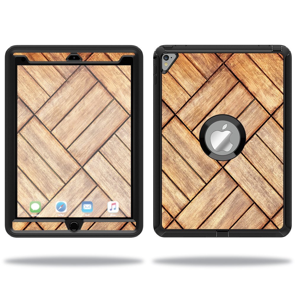MightySkins Skin Compatible with OtterBox Defender Apple iPad Pro 9.7 Case wrap Cover Sticker Skins Parquet