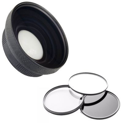 0.44X High Definition Super Wide Angle Lens w/Macro for Sony Cyber-Shot DSC-RX100 II (Includes Lens/Filter Adapters) + Filters