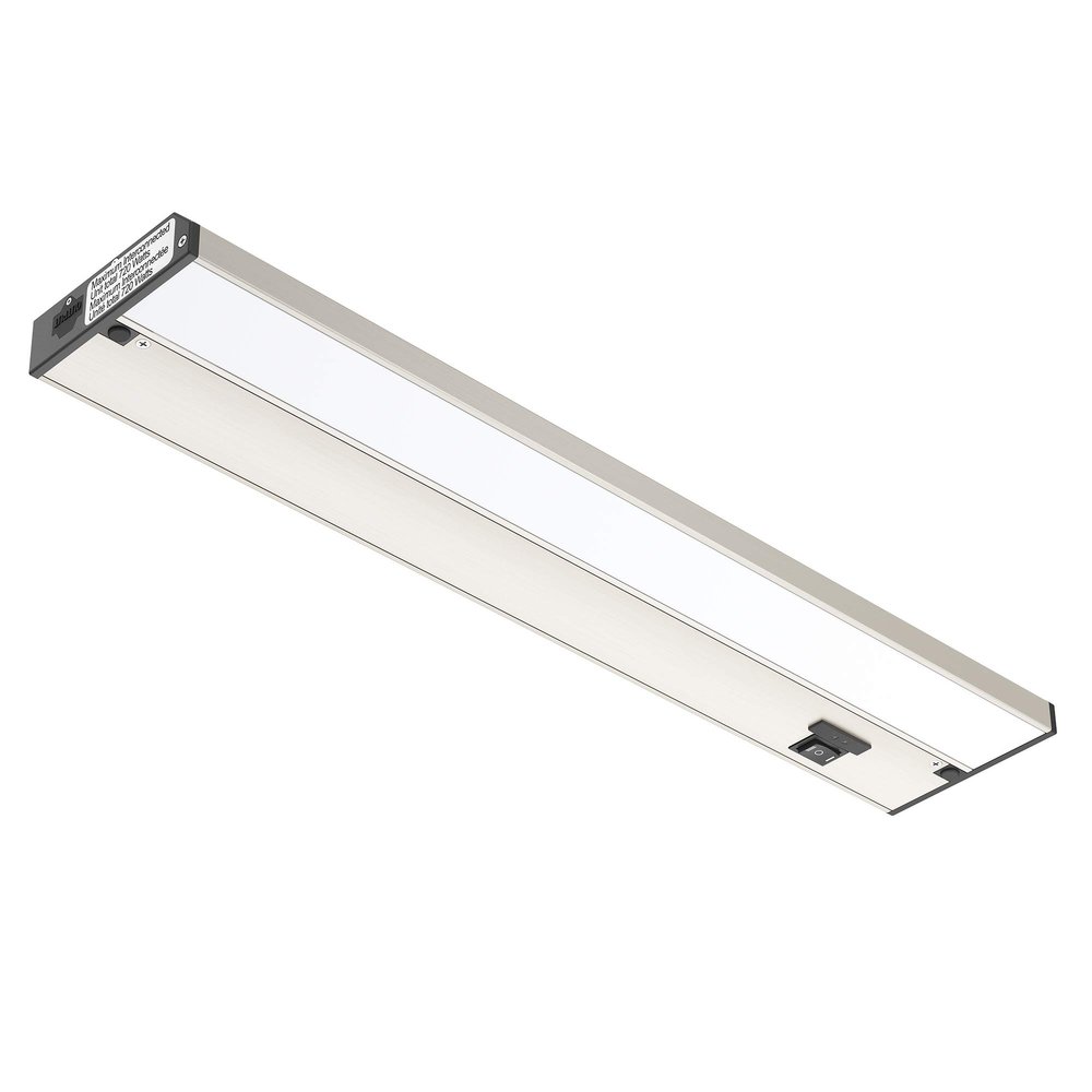 GETINLIGHT 18-Inch 3-CCT LED Under Cabinet Light, Hardwired/Plug-in, Nickel