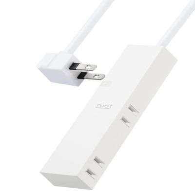 ELECOM roo't Power Strip 4 Outlet 1.5m [White] AVT-D3-2415WH (Japan Import)
