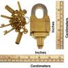 Robin Exports Brass 6 Key Square Trick Puzzle Padlock - (3 Keys x 2) view 2