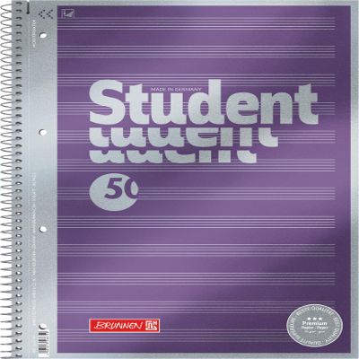 Brunnen 1067144 Notepad/Student Premium Note Ruled Set Treated Cover with Metallic Effect A4 90 g/m 50 Sheets