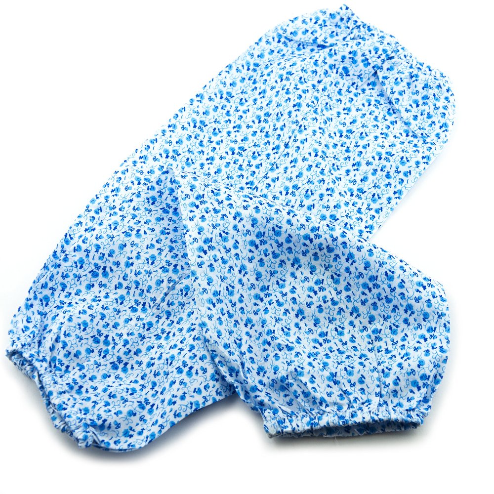 HAND Extra Light Linen Floral Pattern Sleeve Arm Protectors 37 cm x 17 cm - Pack of 2 Pairs, Purple and Red Floral Design