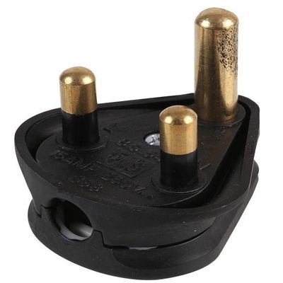 PRO-ELEC Unfused Mains Plug with Round pins