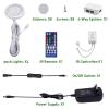 AIBOO RGBWW RGB + Warm White Color Changing Christmas Xmas Under Cabinet LED Lights Kit IR Remote Puck Lights for Kitchen Counter Shelf Furniture Ambiance Lighting (RGBWW, 4 Lights, 12W) view 2